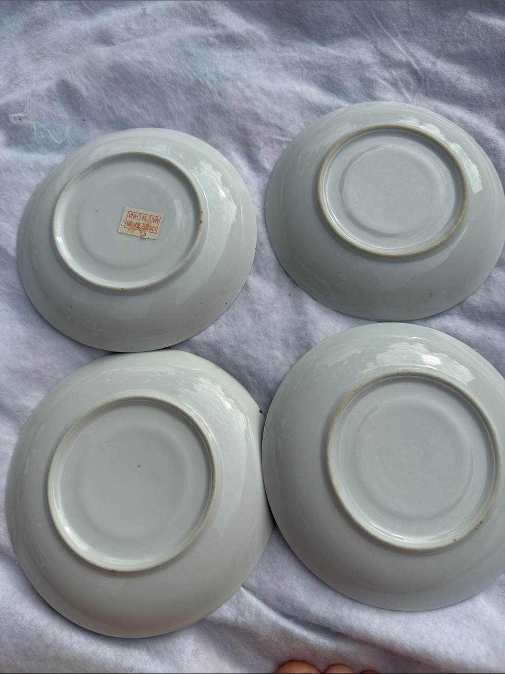White Ceramic Saucer Set - Elegant Everyday Serving - Picture 2 of 11